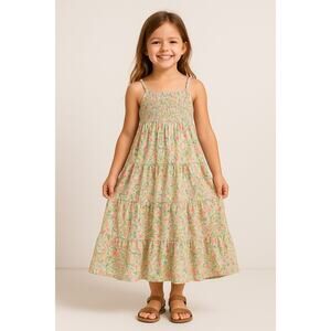 Floral Tiered Maxi Dress Multicolor OshKosh B’gosh Girls Size 6X